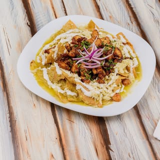 Chilaquiles with meat