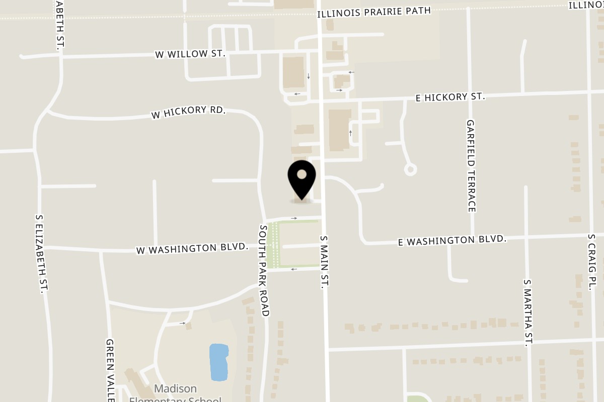 Map showing the location of Señor Jalalpeño on 436 S Main St in Lombard